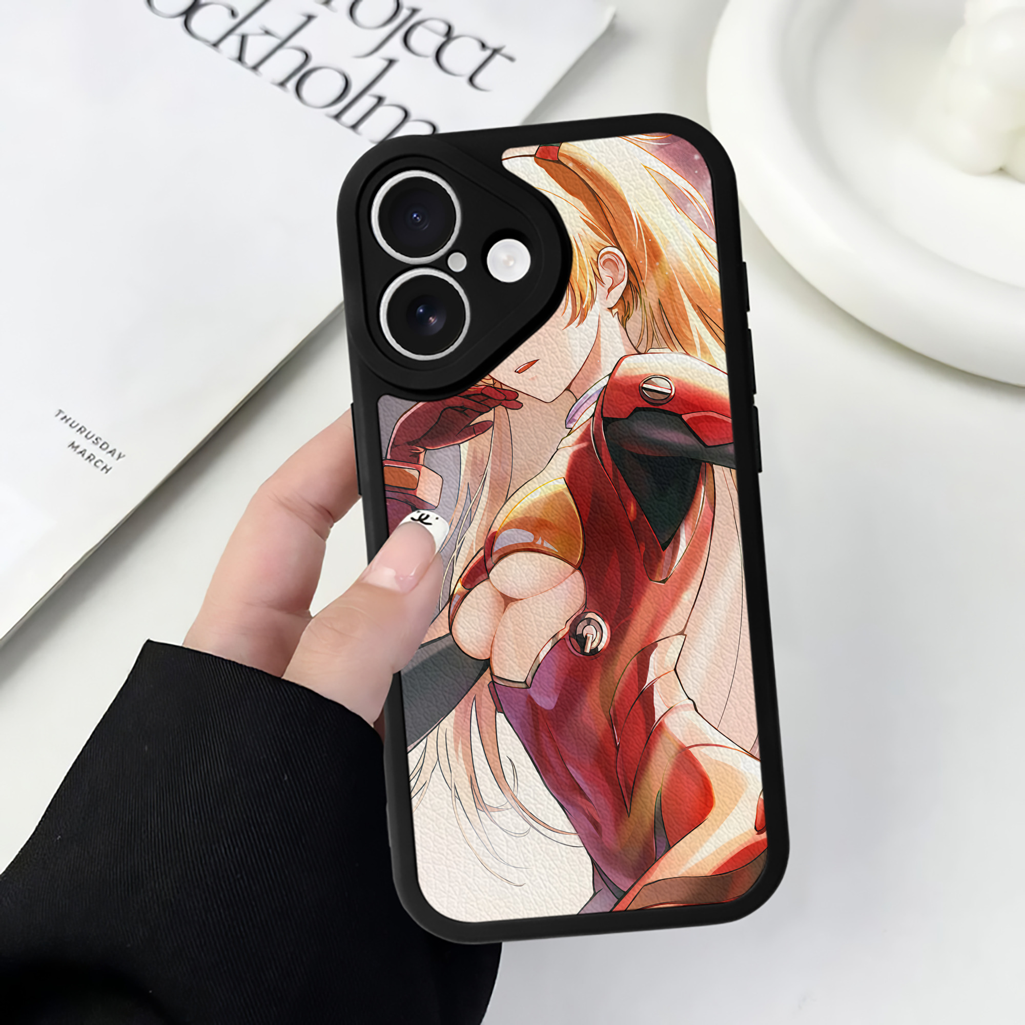 （画像用） EVA 新世紀エヴァンゲリオン 【iPhone 16シリーズ対応】シリコンスマホケース（レザー調） 材質：シリコン